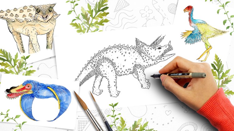 Doodle Art: Complete Dino Sketchbook