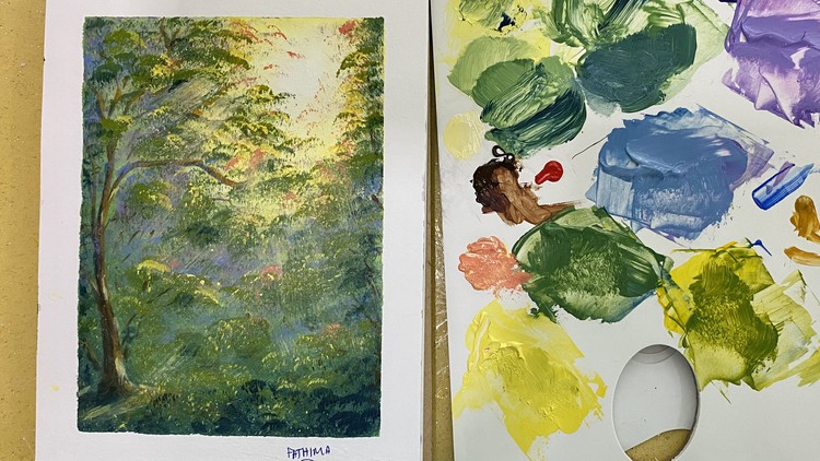 Magical Landscape using Acrylic Paints